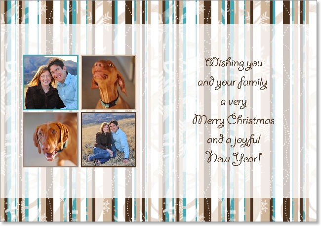 kern-photo holiday card with r. j. nicole and dash