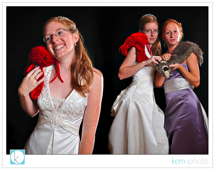 <br />there was a minor invasion of weird stuffed creatures kern-photo wedding fun booth