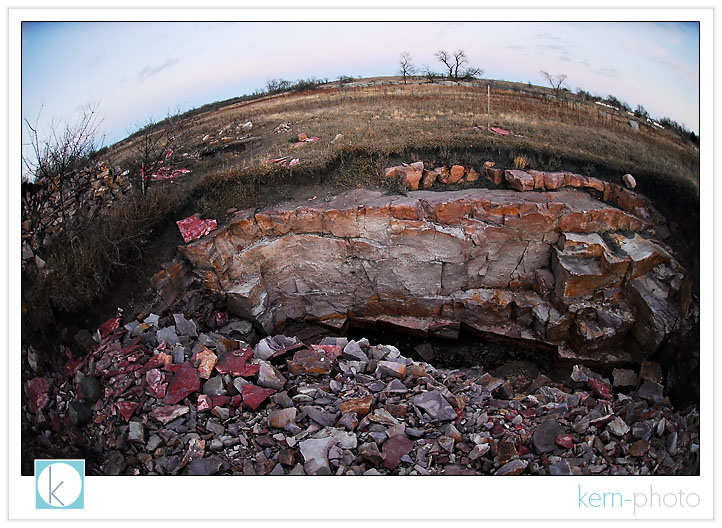 a fisheye perspective of an active pipestone quarry by kern-photo
