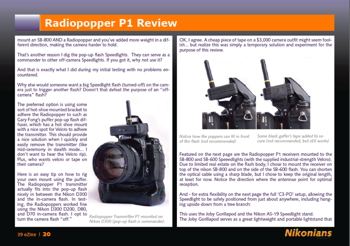 wireless flash sync with radiopopper review by kern-photo, nikonians