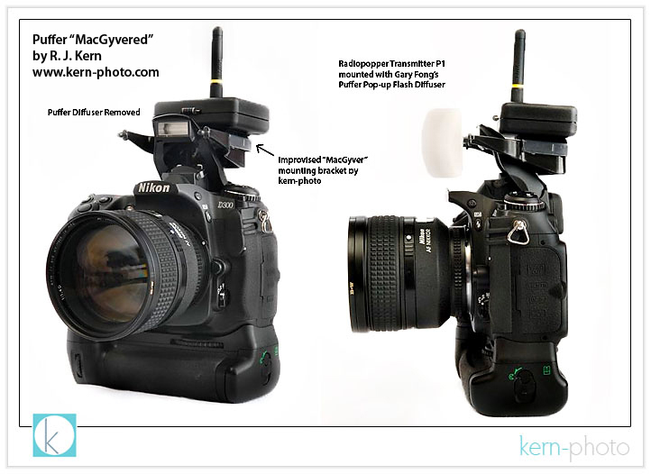 radiopopper and puffer on a nikon d300 camera by kern photo