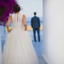 Amy & Sean: Aghios Artemios – Wedding First Look in Santorini, Greece