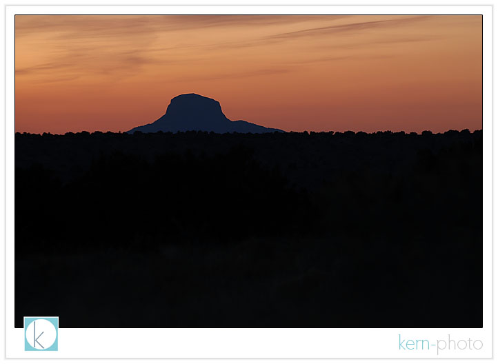 jemez volcano backlit by the sunset by kern-photo