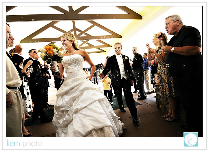 the grand entrance at the pines lodge after their horse drawn carriage ride from the ceremony by kern-photo