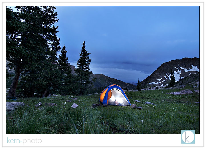 our humble night’s abode (nicole popped the flash inside the tent for effect :)