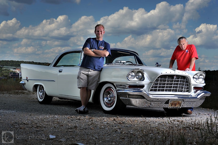 Josh Mishler and His Grandfather in the Chrysler 300C